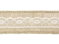 Taśma jutowa z koronką 5cm x 5m