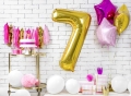 Balon foliowy cyfra 7 złoty 85cm