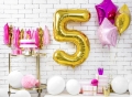 Balon foliowy cyfra 5 złoty 85cm
