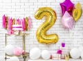 Balon foliowy cyfra 2 złoty 85cm