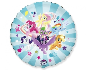 Balon foliowy My little Pony Drużyna okrągły 18 cali