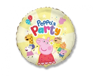 Balon foliowy Peppa Party's okrągły 18 cali