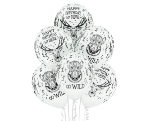 Balony Wild Birthday 12 cali 6 szt