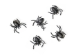 Pająki plastikowe czarne na Halloween 3 cm × 3 cm – 10 sztuk