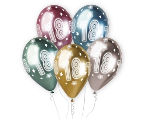 Balony Shiny Kosmiczna 18ka 13 cali 5 szt