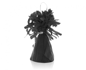Ciężarek papierowy do balonów z helem czarny