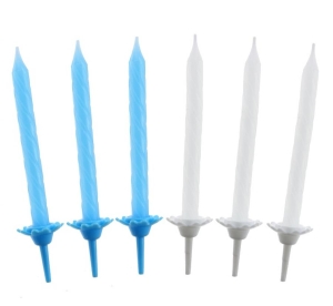 Świeczki urodzinowe 24/12 kolekcja niebieska wzór nr 4