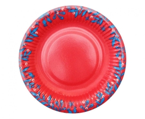 Talerzyki papierowe Let It Snow 18 cm 6 szt