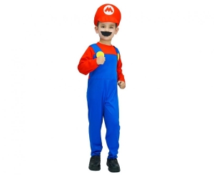 Strój dla dzieci Czerwony hydraulik (czapka kombinezon) rozm. 110/120 cm - 4 szt i 130/140 cm - 2 szt