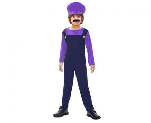 Strój dla dzieci Fioletowy hydraulik (czapka kombinezon) rozm. 110/120 cm - 4 szt i 130/140 cm - 2 szt