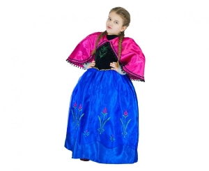 Strój dla dzieci Księżniczka różowo-niebieska (sukienka peleryna) rozm. 110/120 cm - 4 szt i 130/140 cm - 2 szt