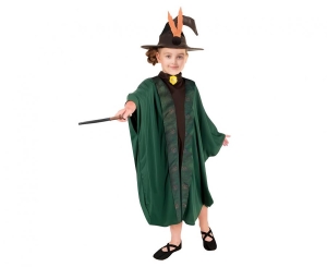 Strój dla dzieci Zielona Czarodziejka (kapelusz tunika) rozm. 110/120 cm - 4 szt i 130/140 cm - 2 szt