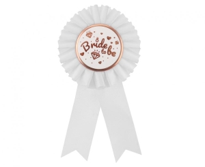 Kotylion Bride to be biały