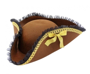 Kapelusz Piratki brązowy