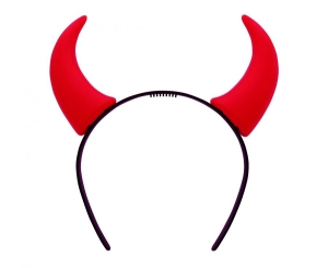 Opaska Rogi diabełka czerwone