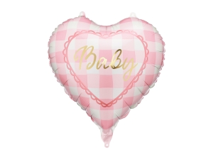 Balon foliowy serce Baby 35 cm jasnoróżowy