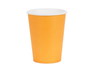 Kubeczki papierowe jasny pomarańczowy 250 ml 6 szt