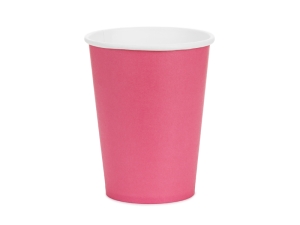 Kubeczki papierowe ciemny różowy 250 ml 6 szt