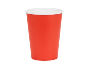 Kubeczki papierowe czerwony 250 ml 6 szt