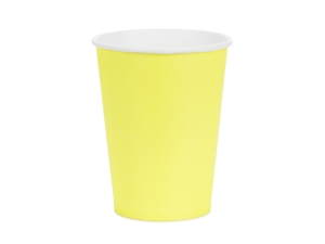 Kubeczki papierowe żółty 250 ml 6 szt