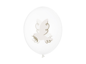Balony 30 cm Gołąb Crystal Clear