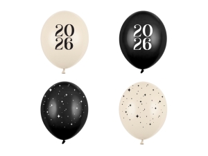 Balony 30 cm Happy New Year 2026 Pastel