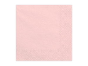 Serwetki papierowe jasny różowy 33 cm x 33 cm 20 szt