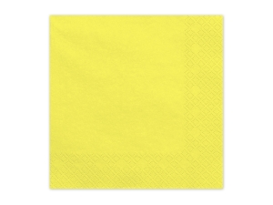 Serwetki papierowe żółty 33 cm x 33 cm 20 szt