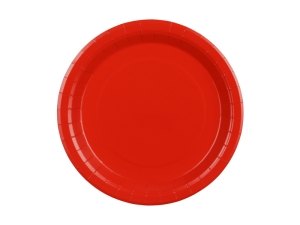 Talerzyki papierowe czerwone 23 cm 6 szt