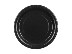 Talerzyki papierowe czarne 23 cm 6 szt