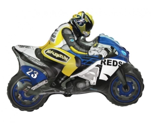 Balon foliowy 24 cale - Motor (niebiesko-żółty) pakowany