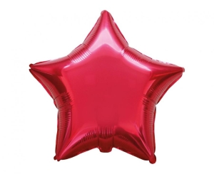 Balon foliowy 18 cali - Gwiazda (czerwona) pakowany