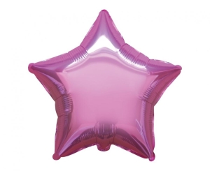 Balon foliowy 18 cali - Gwiazda (j. różowa) pakowany