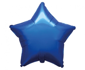 Balon foliowy 18 cali - Gwiazda (satynowy Navy Blue) pakowany