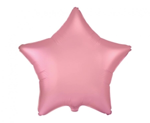 Balon foliowy 18 cali - Gwiazda (satynowy pastel jasnoróżowy) pakowany
