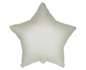 Balon foliowy 18 cali - Gwiazda (satynowy pastel kremowy) pakowany