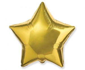 Balon foliowy 18 cali - Gwiazda (złota) pakowany