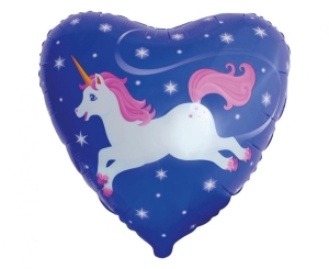 Balon foliowy 18 cali - Jednorożec latający pakowany