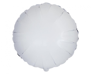 Balon foliowy 18 cali - Okrągły (biały) pakowany