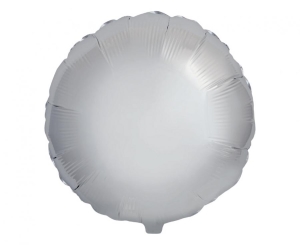 Balon foliowy 18 cali - Okrągły (srebrny) pakowany