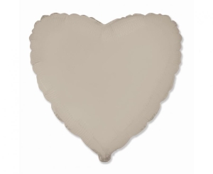 Balon foliowy 18 cali - Serce (matowe Creamy Late) pakowany