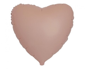 Balon foliowy 18 cali - Serce (matowe Vintage Rose) pakowany