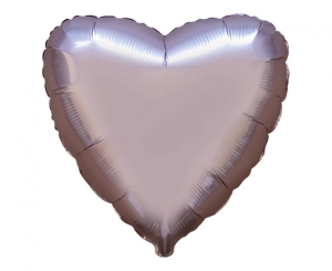 Balon foliowy 18 cali - Serce (satynowy pieczarkowy) pakowany