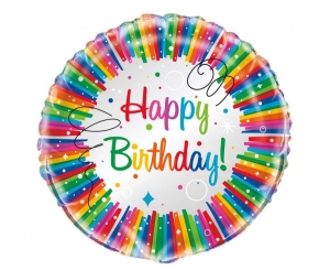 Balon foliowy 18 cali UQ "Happy Birthday"