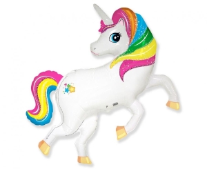 Balon foliowy 24 cale FX - Jednorożec tęczowy pakowany