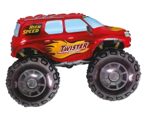 Balon foliowy 24 cale - "Samochód TWISTER" (czerwony) pakowany
