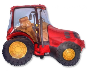 Balon foliowy 24 cale - "Traktor" (czerwony) pakowany