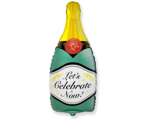 Balon foliowy 24 cale - Butelka szampana pakowany