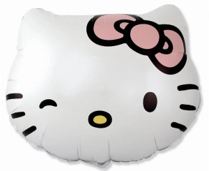 Balon foliowy 24 cale - Hello Kitty Head (opak. papierowe) pakowany