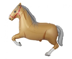 Balon foliowy 24 cale - Konie w galopie (brązowe) pakowany